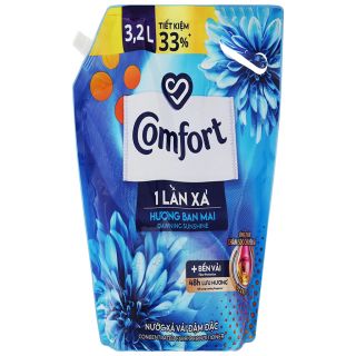 Nước xả Comfort 1 lần xả dịu nhẹ, túi 3.2 lít