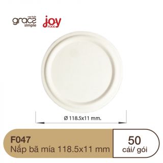 50 nắp bã mía hộp tròn 350ml, gói 50 cái