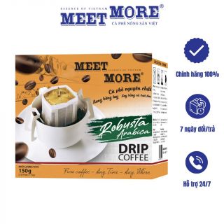 Hộp cà phê phin giấy Robusta Meet More (10 túi x 15g)