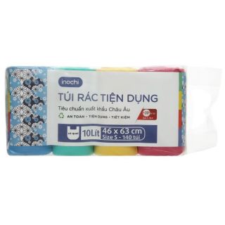 Túi rác màu Soji 10 lít 46*63, lốc 4 cuộn