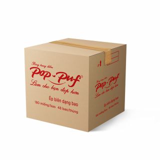 Bông tẩy trang Pop-puf, 180 miếng/bao, 48 bao/thùng