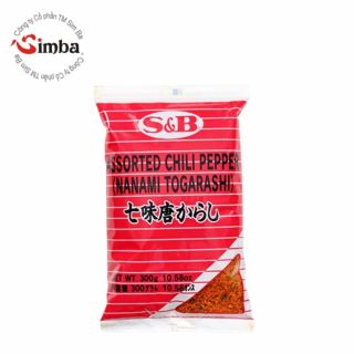Bột ớt hỗn hợp assorted chili pepper s&b, 300g