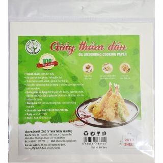 Giấy thấm dầu ăn 24cmx24cm 20 tờ