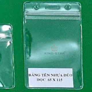 BẢNG TÊN NHỰA DẺO DỌC (65 x 115mm) (50C/B)