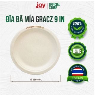 [ GIẢM 15% ++ OFF] 1 thùng đĩa bã mía Gracz Thái Lan 9 in 1000 cái