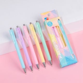 Bút gel B màu Pastel Thiên Long Pazto GEL-B015 - Mực xanh (5 cây)