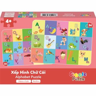 Xếp hình Puzzle 24 miếng 2 hình - khoa học