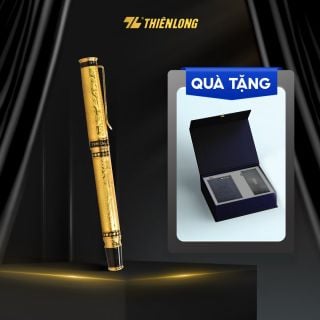 Bút bi cao cấp Thiên Long Bizner BIZ-16/40YEARS - Mạ vàng 22K (Tặng kèm 02 ruột mạ vàng)