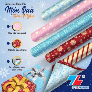 Giấy gói quà Thiên Long 70x50cm phủ mờ GGQ-004