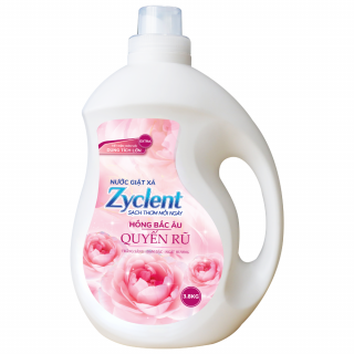 Nước giặt xả Zyclent Extra Hồng bắc âu quyến rũ 3,8kg