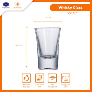 Bộ 12 ly rượu TT Lotus Glass VTC16 trơn 40ml