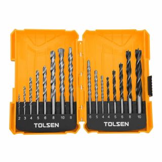 BỘ 16 MŨI KHOAN GỖ - TƯỜNG - SẮT TOLSEN 75628