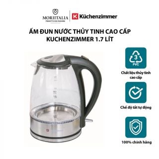 Ấm đun nước thủy tinh Kuchenzimmer 1.7 lít cao cấp tiện lợi Moriitalia 3000273