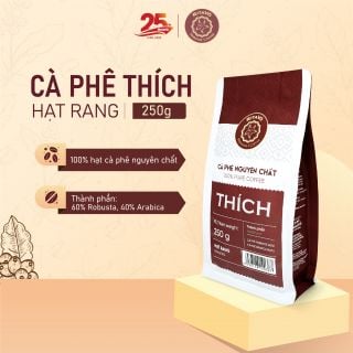 Thùng cà phê nguyên chất rang xay THÍCH – 250g