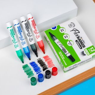 Bút lông bảng Thiên Long Flexoffice FO-WB02/XK - Whiteboard Marker Mực Xanh lá