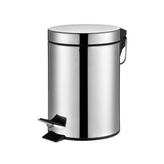 Thùng rác tròn inox đạp chân  nắp cao Vinamop 20L - VNTB200