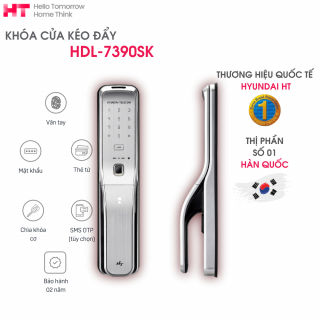 Khóa cửa kéo đẩy hai chốt khóa HDL-7390SK-2