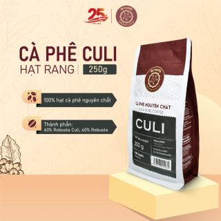 Cà phê nguyên chất hạt rang CULI, 250g