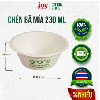 [MUA 200 CÁI GIẢM 10%] 50 tô bã mía Gracz Thái Lan 230ml, gói 50 cái