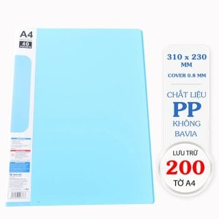 Bìa đựng hồ sơ 40 lá sức chứa 200 tờ A4 80 gsm Thiên Long Flexoffice FO-DB008 xanh lá mạ