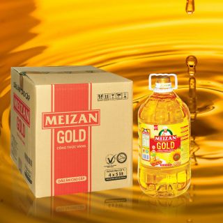 Dầu ăn Meizan Gold, thùng 4 bình, 5 lít