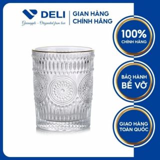 BỘ 6 LY THẤP TT DELI BAROQUE 300ML VIỀN VÀNG