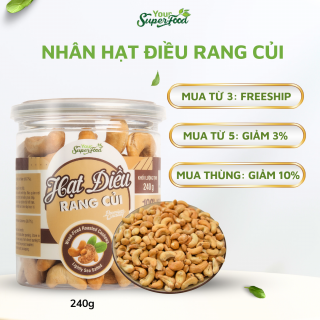 Hạt Điều Rang Củi Hũ 240g (Nhân)