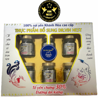 THỰC PHẨM BỔ SUNG DR.VIN NEST - TỔ YẾN CHƯNG 30% - ĐƯỜNG ĂN KIÊNG 
(LỐC 6 HŨ *70 ML)