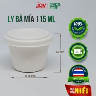 [MUA 200 CÁI GIẢM 10%] 50 ly bã mía Gracz Thái Lan 4oz 115ml, gói 50 cái