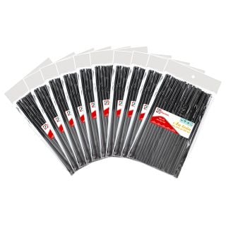 800 Q6 Duxton black shrink plastic straws 80 tubes/bag