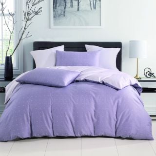 Bộ drap, áo gối và bọc mền JP Herel Cotton USA 160x200+30cm Espa Purple