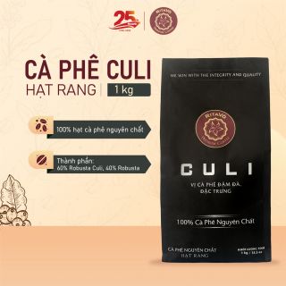 Cà phê nguyên chất hạt rang CULI – 1000g