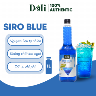 Siro blue Déli - 1 lít - đậm đặc, thơm ngon chuyên dùng pha chế trà trái cây, soda