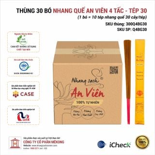 Thùng 30 bó Nhang quế tép An Viên