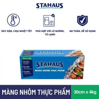 Màng nhôm thực phẩm Stahaus 4kg 18mic*30 cm 236m