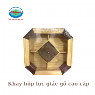 Khay hộp lục giác gỗ Cao Cấp Ohi@ma