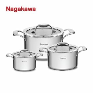 Bộ nồi inox Nagakawa Natsu NAG1356