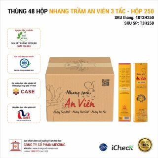 Thùng 48 hộp nhang trầm An Viên 3 tấc