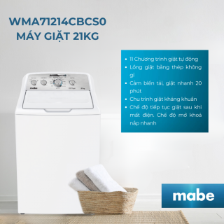 Máy giặt thương mại cửa trên Mabe 21KG