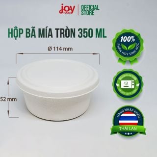 [MUA 200 CÁI GIẢM 10%] 50 hộp bã mía tròn Gracz Thái Lan 350ml, gói 50 cái