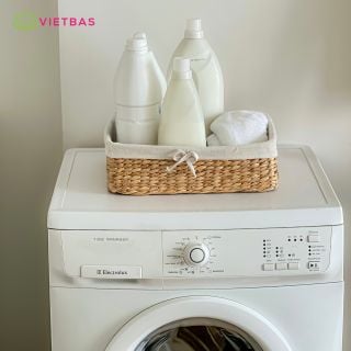 Khay lục bình VIETBAS đựng amenities kèm lót vải cỡ lớn