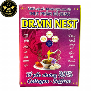 THỰC PHẨM BỔ SUNG DR.VIN NEST - TỔ YẾN CHƯNG 30% - COLLAGEN - SAFFRON
(HŨ 70 ML)