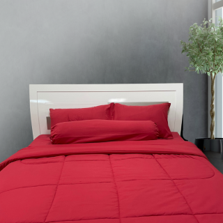 Bộ drap, áo gối Diana Glenda 140x200+20cm RED