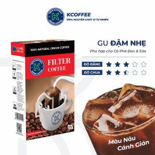 Cà phê phin giấy K-Coffee Filter, thùng 30 hộp, 105g/hộp