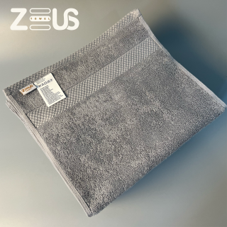 Khăn lau đầu Zeus 100% cotton 40*80cm, màu ghi nhạt 160gam