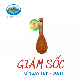 GIẢM SỐC -  Vá cơm gỗ HMG-2115 Ohi@ma, thùng 10 vá