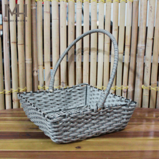 Giỏ quà Mây Nhựa 30 x 30cm - Nâu (có quai)