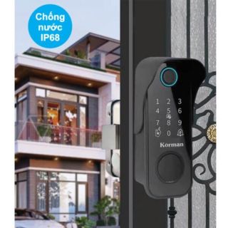 KHÓA CỔNG VÂN TAY CHỐNG NƯỚC KORMAN GA118