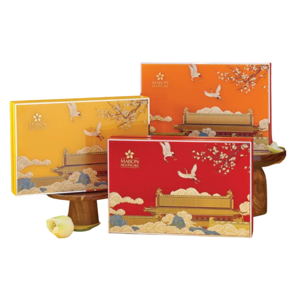 Hộp Bánh trung thu Maison Hứng khởi, hộp 8 bánh, 80g